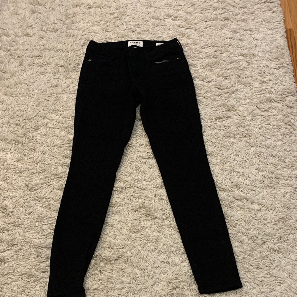 Frame Denim Jet Black Jeans